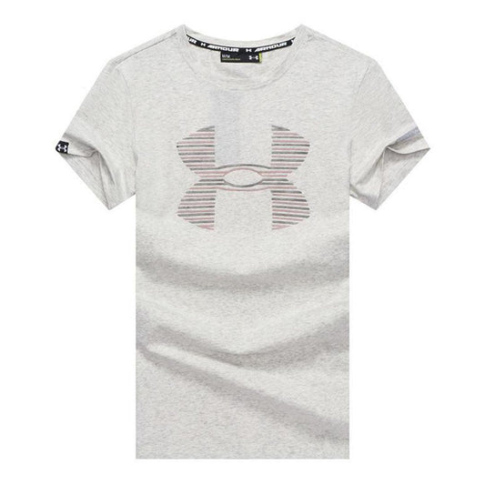 UA Branded Cotton Fit T-shirt- Off White - Obeezi