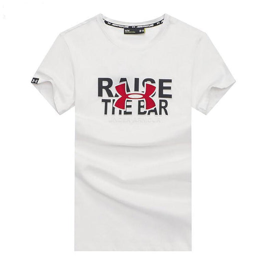 UA Breathable Printed Front Logo Designed-White - Obeezi.com