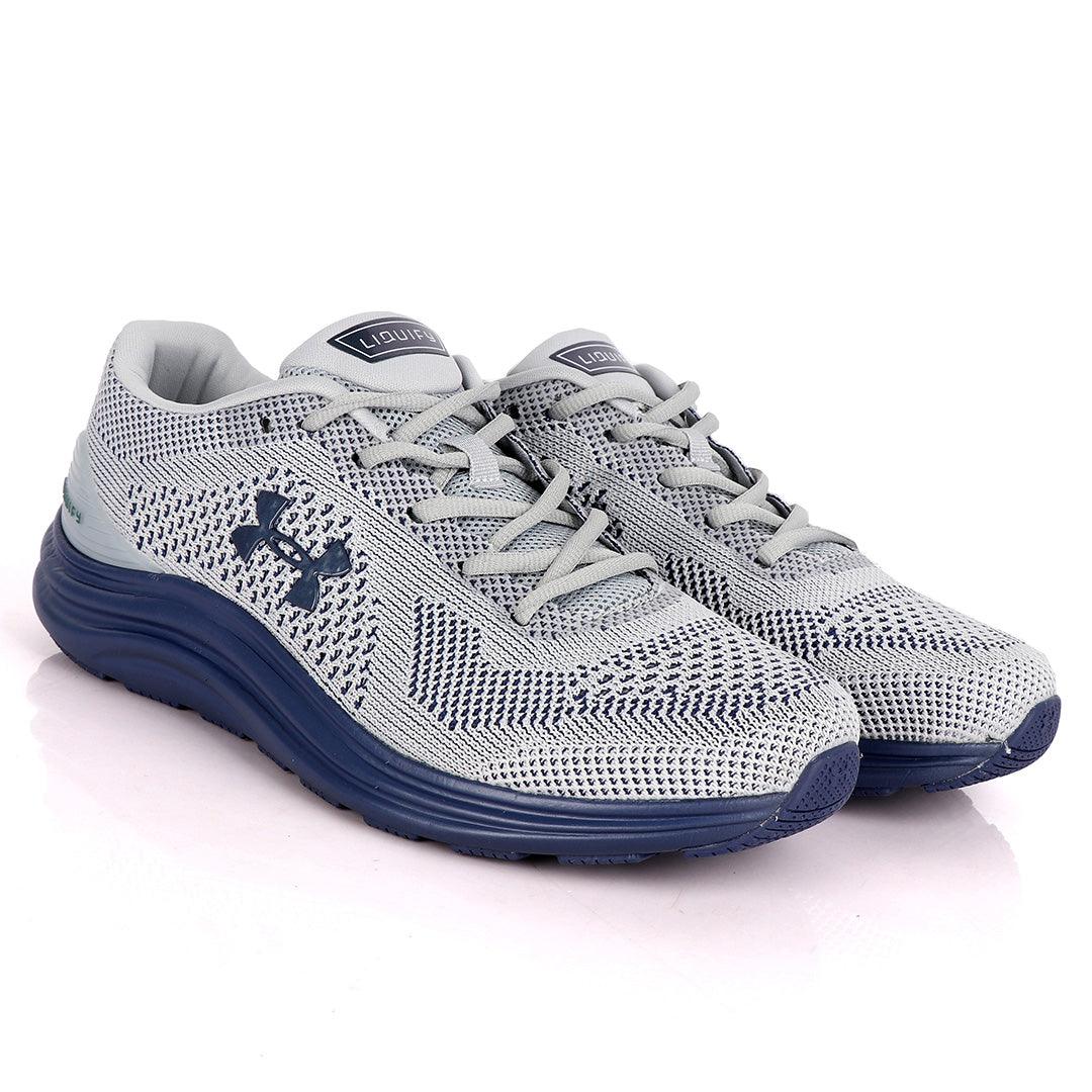 UA Charged Spark Light Grey/ Lake Blue Sneakers - Obeezi