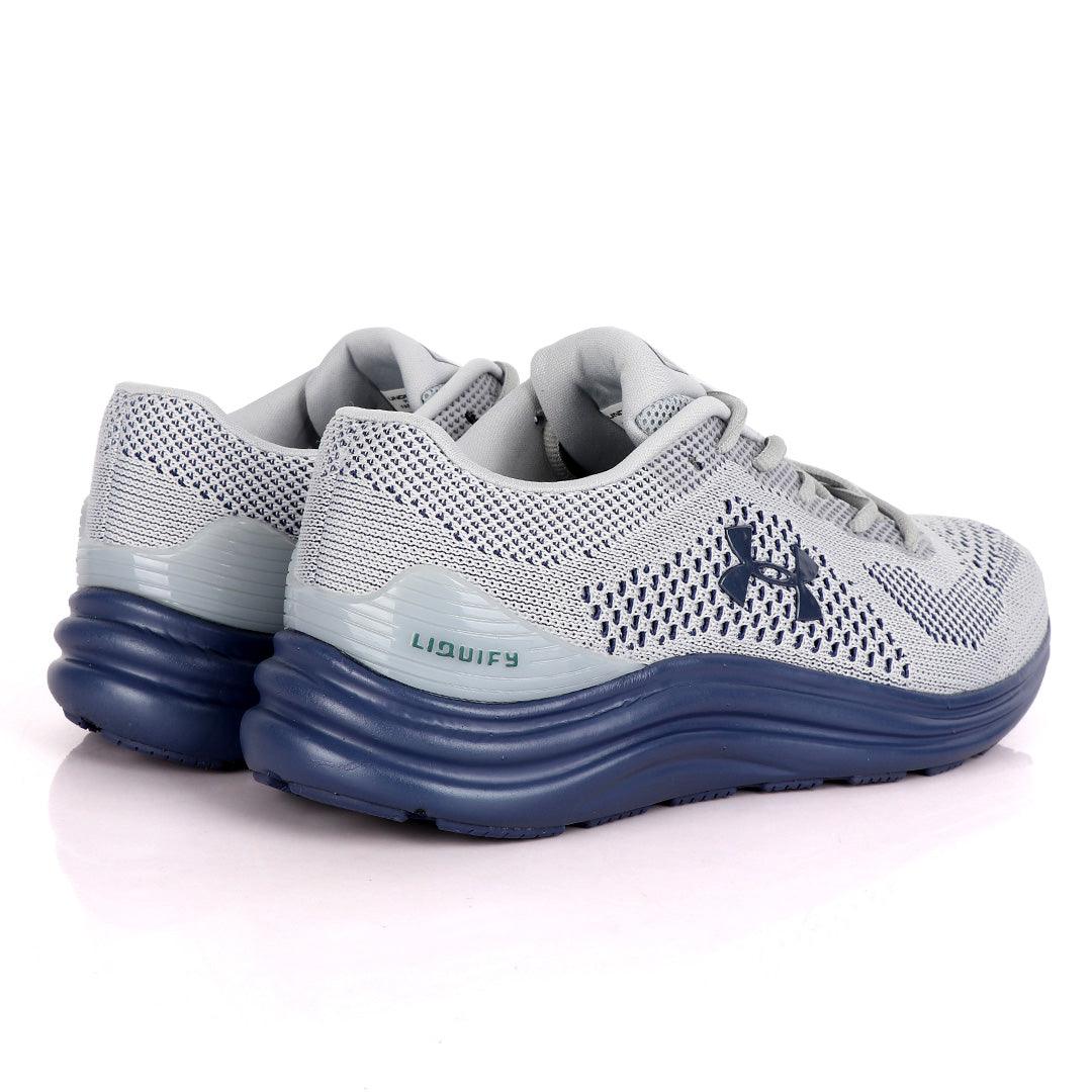 UA Charged Spark Light Grey/ Lake Blue Sneakers - Obeezi