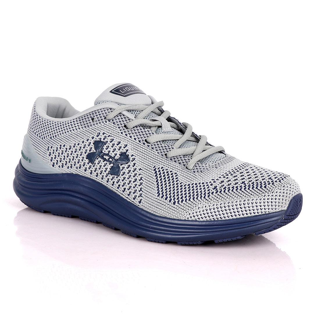 UA Charged Spark Light Grey/ Lake Blue Sneakers - Obeezi