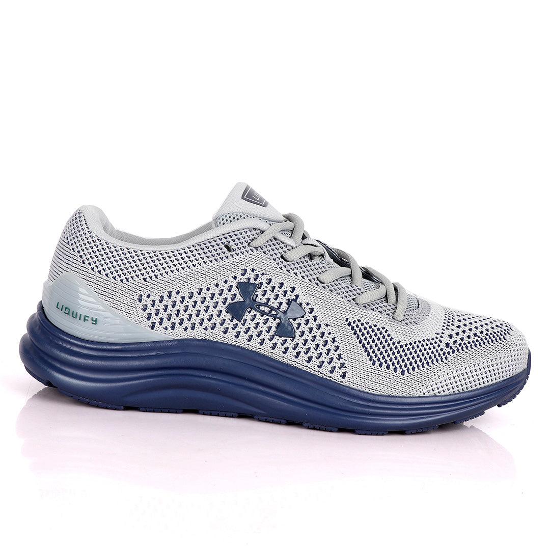 UA Charged Spark Light Grey/ Lake Blue Sneakers - Obeezi
