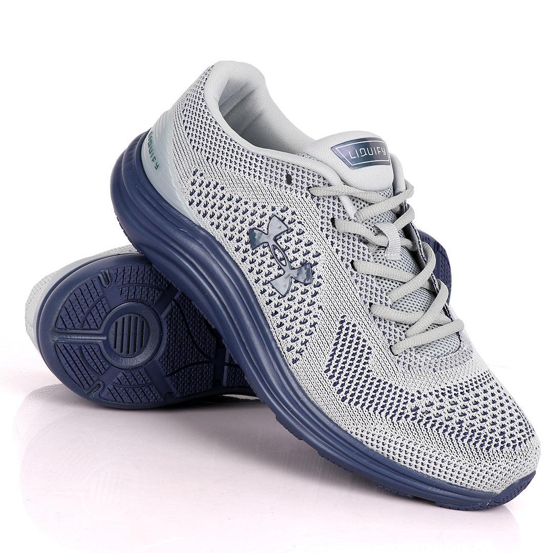 UA Charged Spark Light Grey/ Lake Blue Sneakers - Obeezi