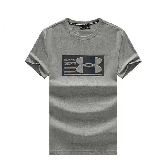 UA Exquisite T-Shirt Bold Front Spark Logo Designed- Ash - Obeezi.com