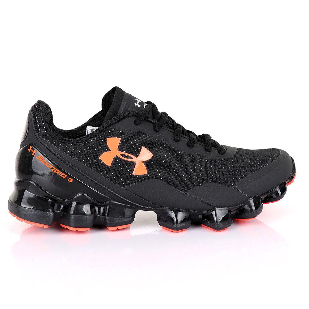 Under Armour Scorpio 3 Black and Orange Sneaker - Obeezi