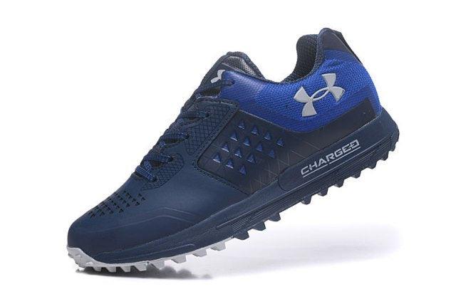 Under Armour UA Horizon Navy Blue Men's Trail Running Hiking Boots Sneakers - Obeezi