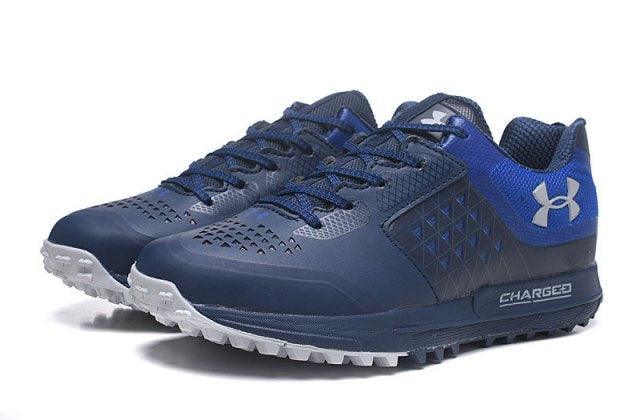 Under Armour UA Horizon Navy Blue Men's Trail Running Hiking Boots Sneakers - Obeezi