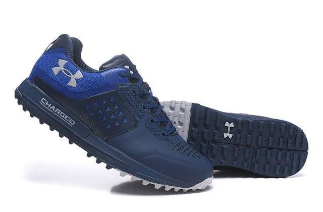 Under Armour UA Horizon Navy Blue Men's Trail Running Hiking Boots Sneakers - Obeezi