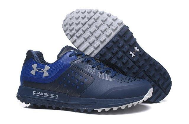 Under Armour UA Horizon Navy Blue Men's Trail Running Hiking Boots Sneakers - Obeezi