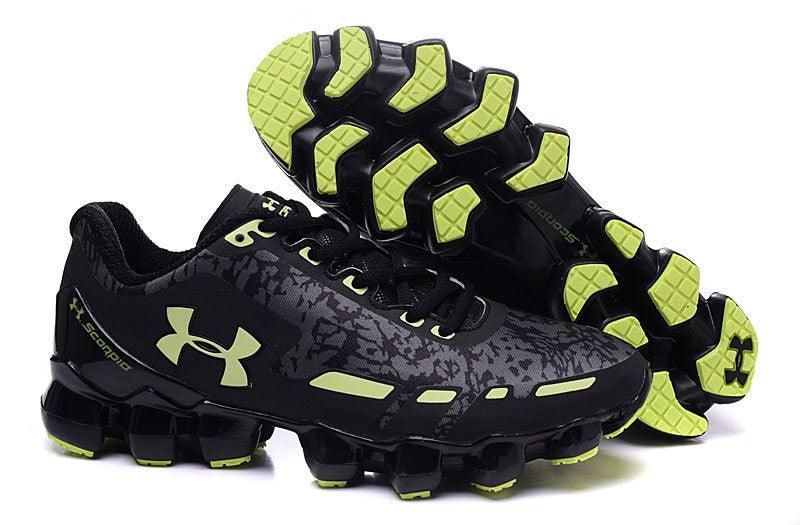 Under Armour UA Scorpio Men's Running Shoes- Black/Green - Obeezi