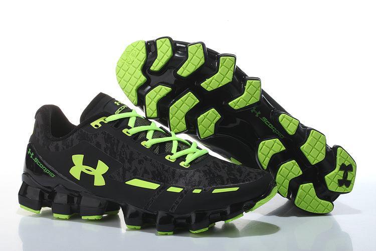 Under Armour UA Scorpio Men's Running Shoes- Black/Green - Obeezi