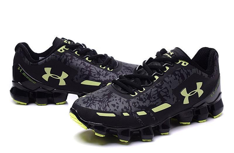 Under Armour UA Scorpio Men's Running Shoes- Black/Green - Obeezi