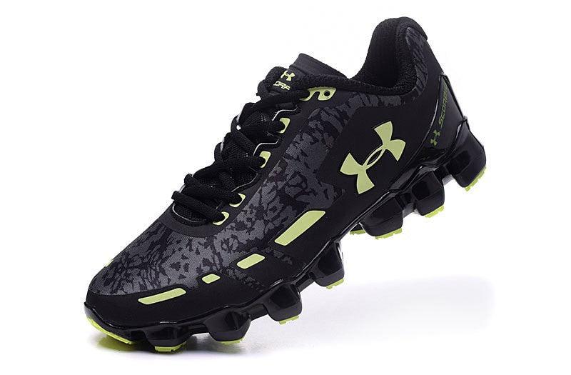 Under Armour UA Scorpio Men's Running Shoes- Black/Green - Obeezi
