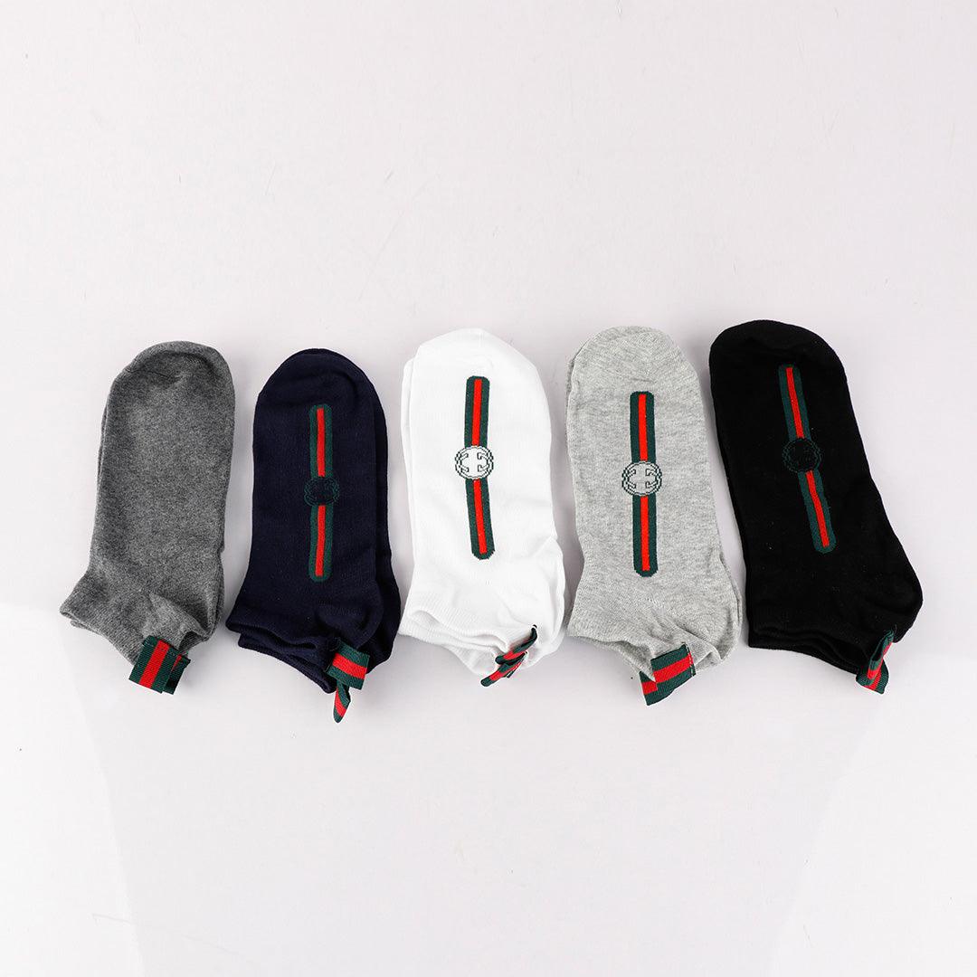 Unisex 5 In 1 Black Grey White Ash Navyblue socks - Obeezi.com