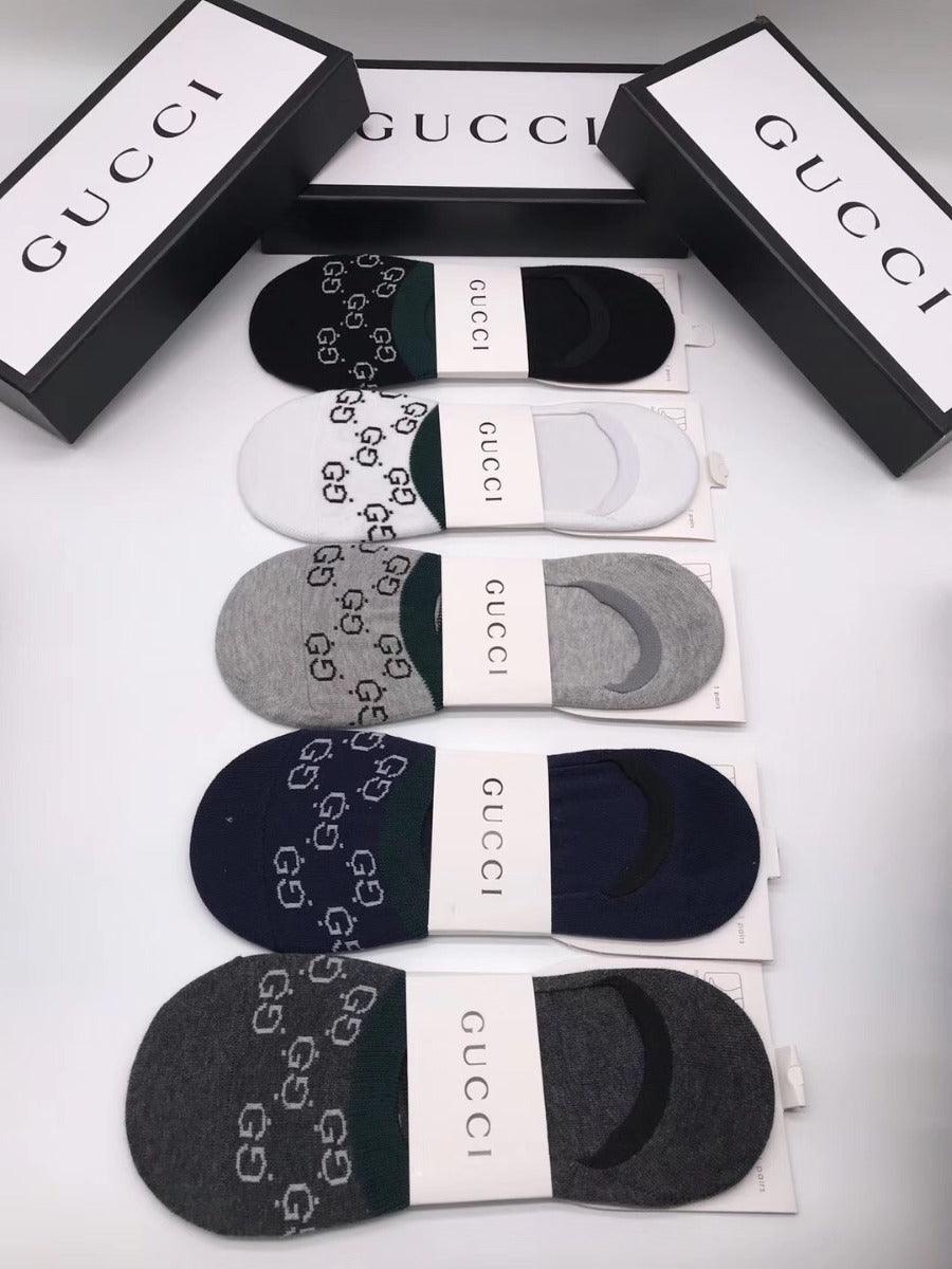 Unisex 5 Pairs Pack Black Grey Ash White And Navy Blue Socks - Obeezi.com