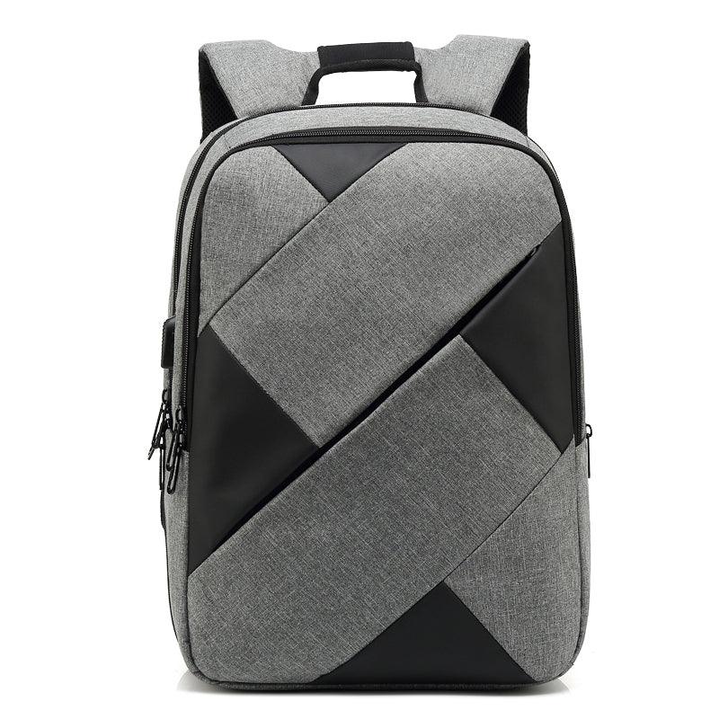 USB Charging Laptop Briefcase Business Travel Backpack-Grey - Obeezi.com