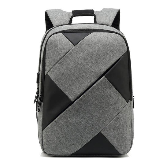 USB Charging Laptop Briefcase Business Travel Backpack-Grey - Obeezi.com