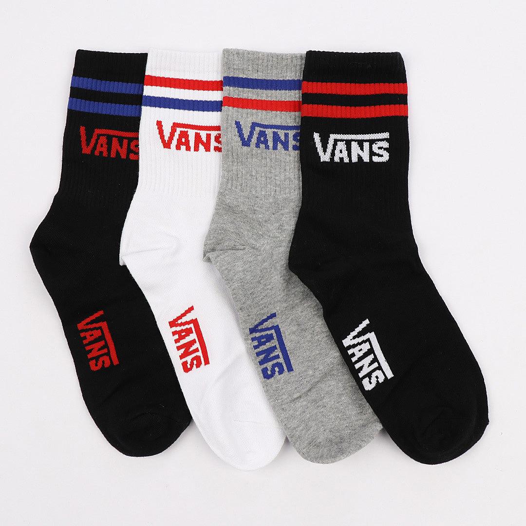 Vans 4 in 1 Unique Black Grey Blue White Socks - Obeezi.com
