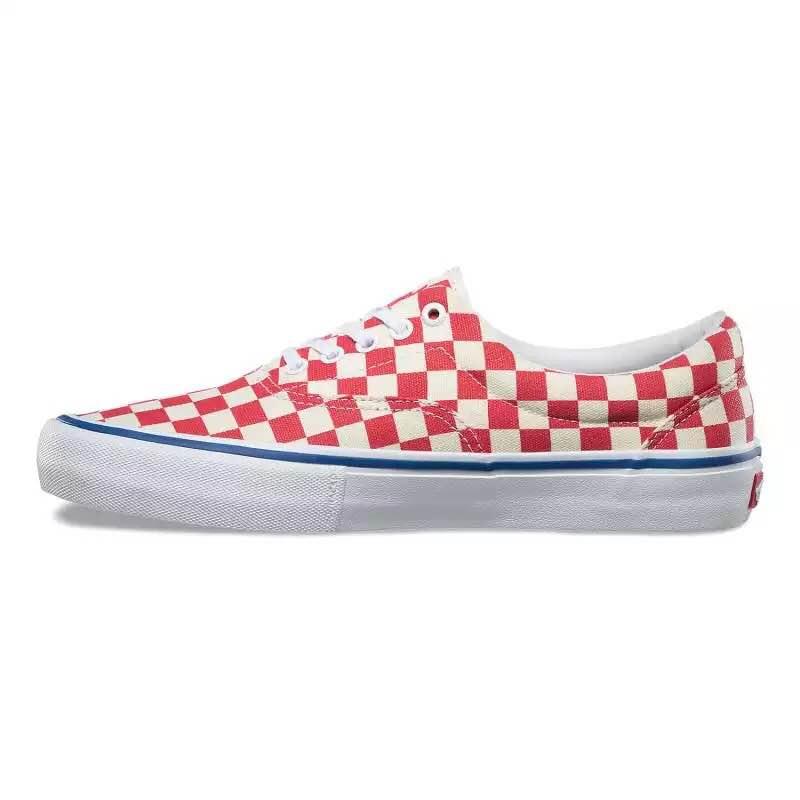 Vans Checkerboard Lite Men's Red and White Sneaker - Obeezi