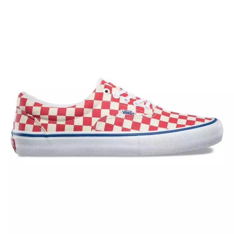 Vans Checkerboard Lite Men's Red and White Sneaker - Obeezi