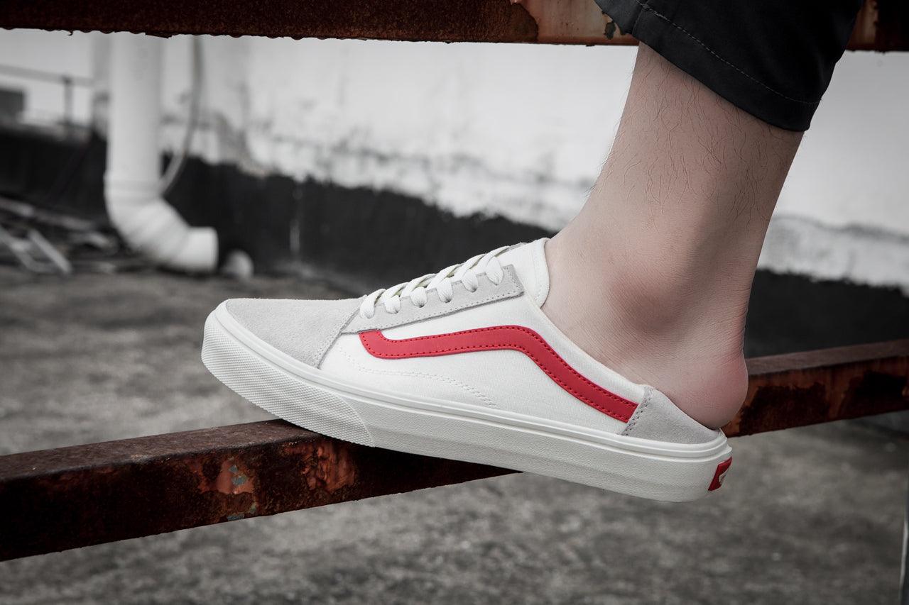 Vans Old Skool Mule 36-447 Cream and Red - Obeezi
