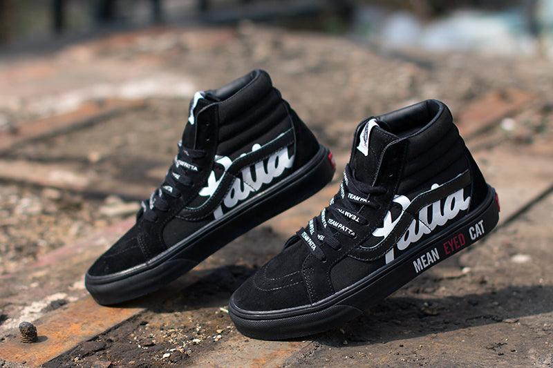 Vans Sk8 Mean Eyed Cat Black/white Sneakers - Obeezi