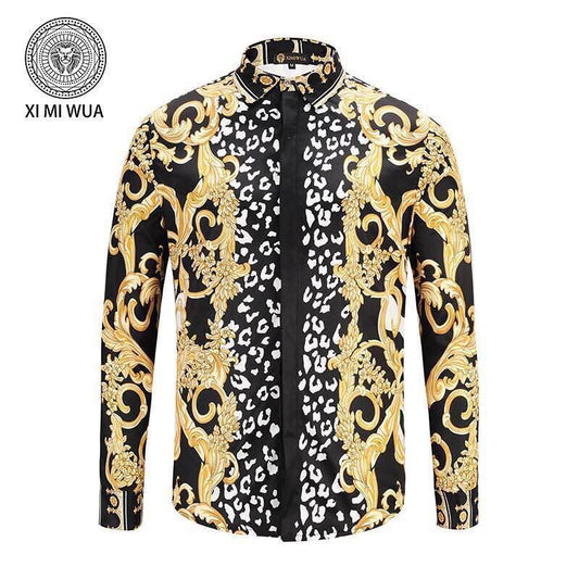 VE Vintage Camisa seda Signature Men's long sleeve shirt - Obeezi