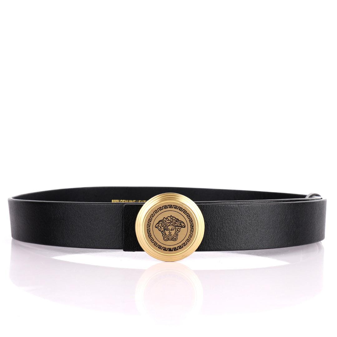 VER Signature Leather buckle belt - Black - Obeezi.com