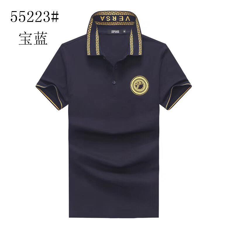Vers Crested Logo With Collar Design NavyBlue Polo Shirt - Obeezi