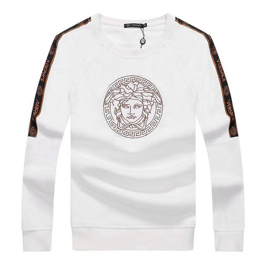 Vers Embroidered Medusa Sweatshirt-White - Obeezi.com