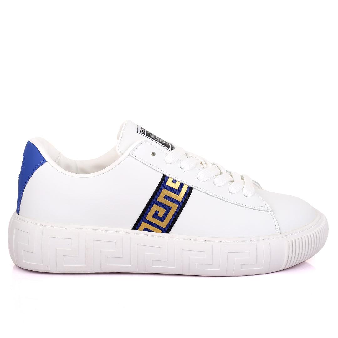 Vers Lace Up And Medusa Logo Designed Sneaker - White - Obeezi.com