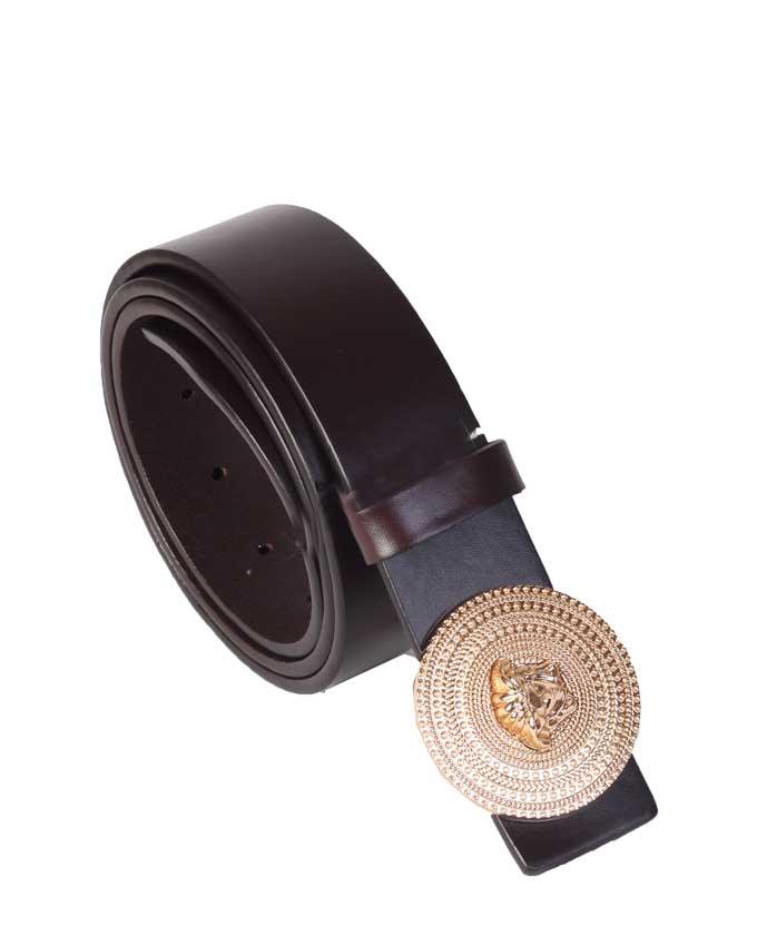 Versace 3D Medusa Head Medallion Chain with Gold Crystal Accents - Obeezi.com