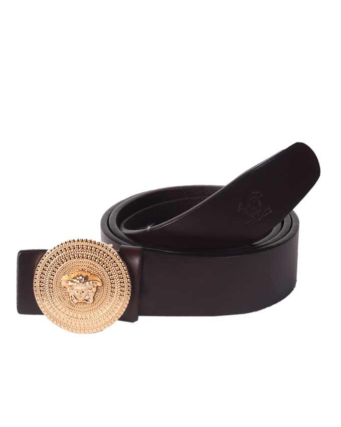 Versace 3D Medusa Head Medallion Chain with Gold Crystal Accents - Obeezi.com