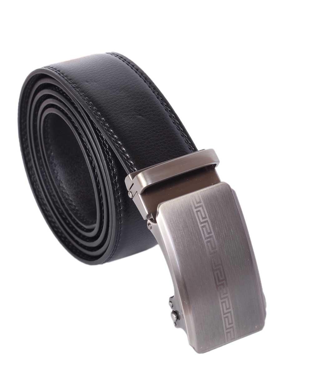 Versace Black Leather Belt with silver buckle - Obeezi.com
