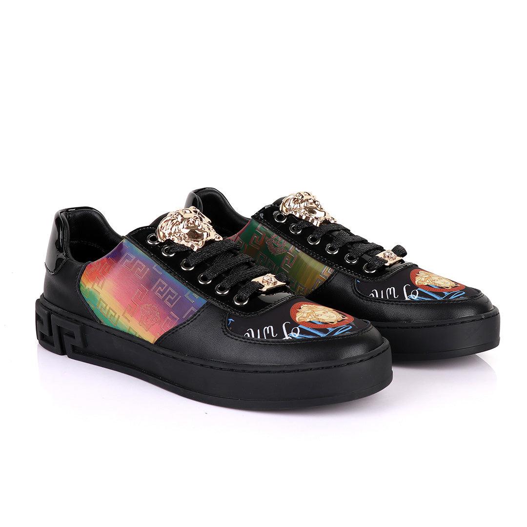Versace Medusa Head Black Low-Top Sneakers - Obeezi