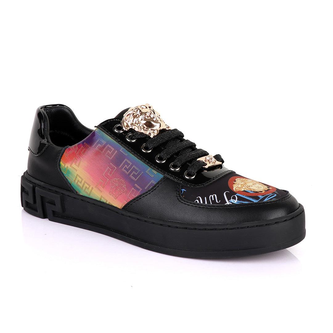 Versace Medusa Head Black Low-Top Sneakers - Obeezi