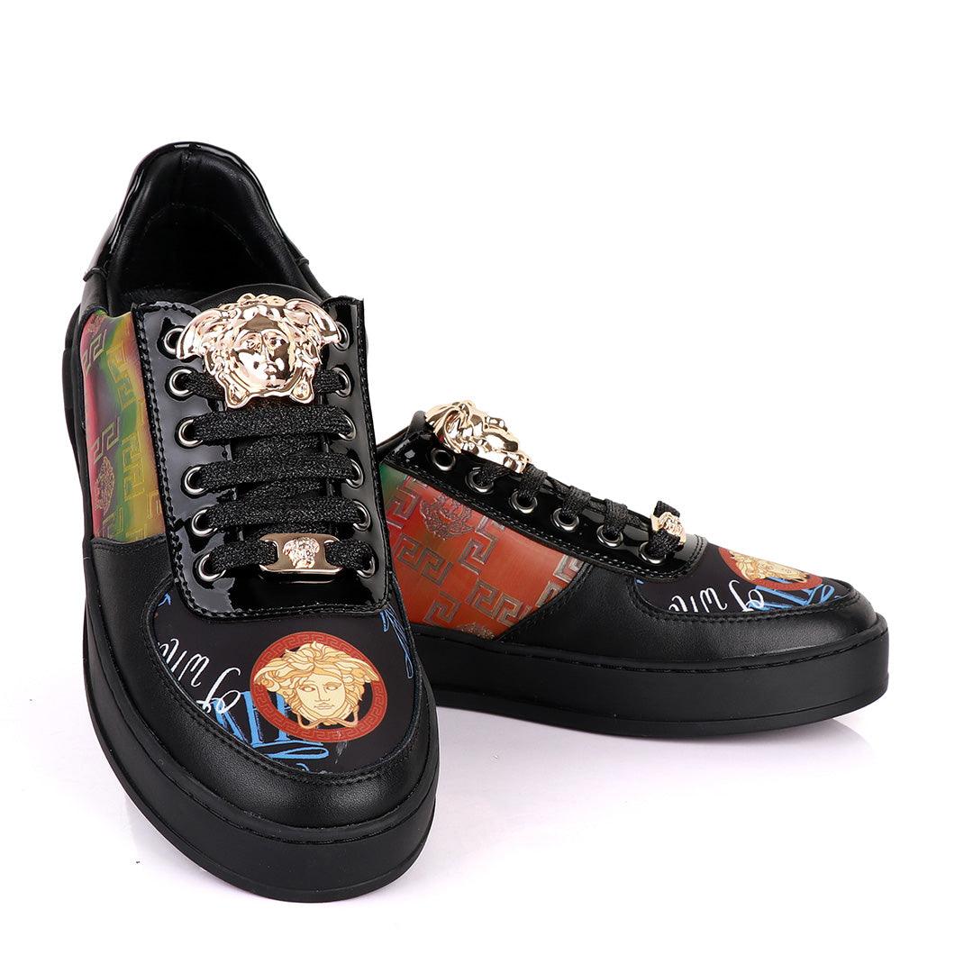 Versace Medusa Head Black Low-Top Sneakers - Obeezi