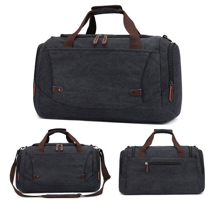 Vintage Canvas Large Capacity Travel Bag-Black - Obeezi.com