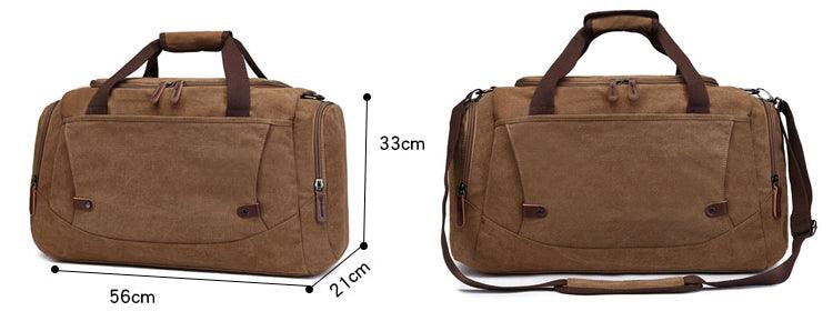 Vintage Canvas Large Capacity Travel Bag-Black - Obeezi.com