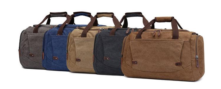 Vintage Canvas Large Capacity Travel Bag-Blue - Obeezi.com