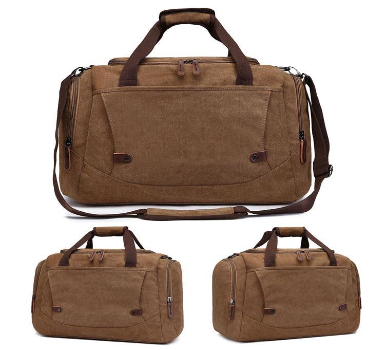 Vintage Canvas Large Capacity Travel Bag-Coffee - Obeezi.com