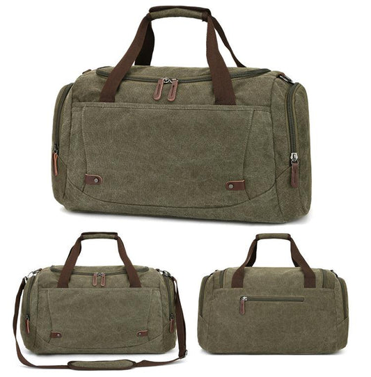 Vintage Canvas Large Capacity Travel Bag-Green - Obeezi.com