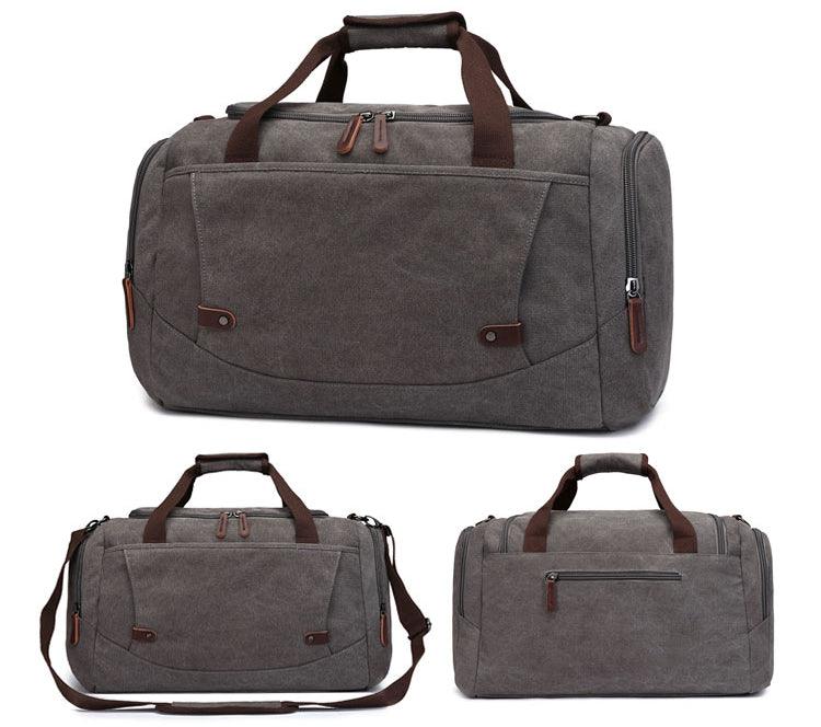 Vintage Canvas Large Capacity Travel Bag-Grey - Obeezi.com