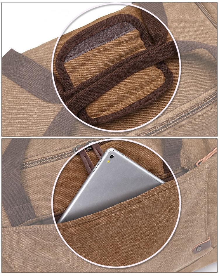 Vintage Canvas Large Capacity Travel Bag-Grey - Obeezi.com