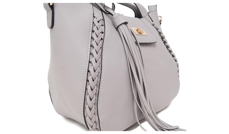 Vintage Classic Weave And Tassels Handbag- Brown - Obeezi.com