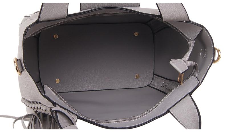 Vintage Classic Weave And Tassels Handbag- Brown - Obeezi.com