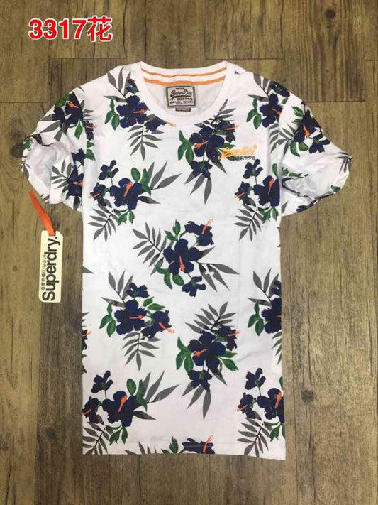 Vintage Superdry Men tee-shirt Flower White - Obeezi