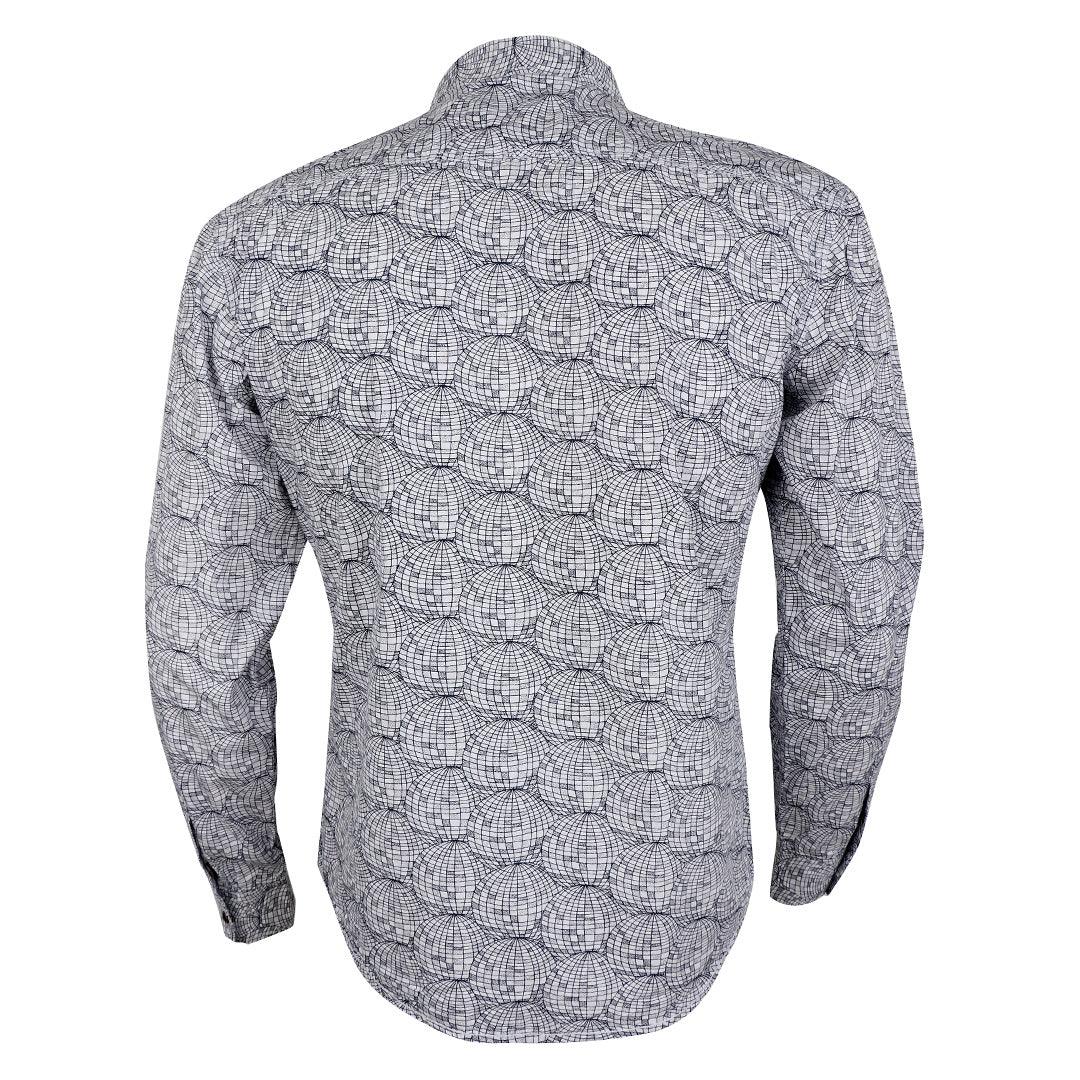 Vintage White Floral Print long Sleeve Shirt - Obeezi