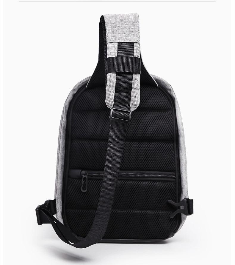 Waterproof Crossbody Bag with USB- Black - Obeezi.com