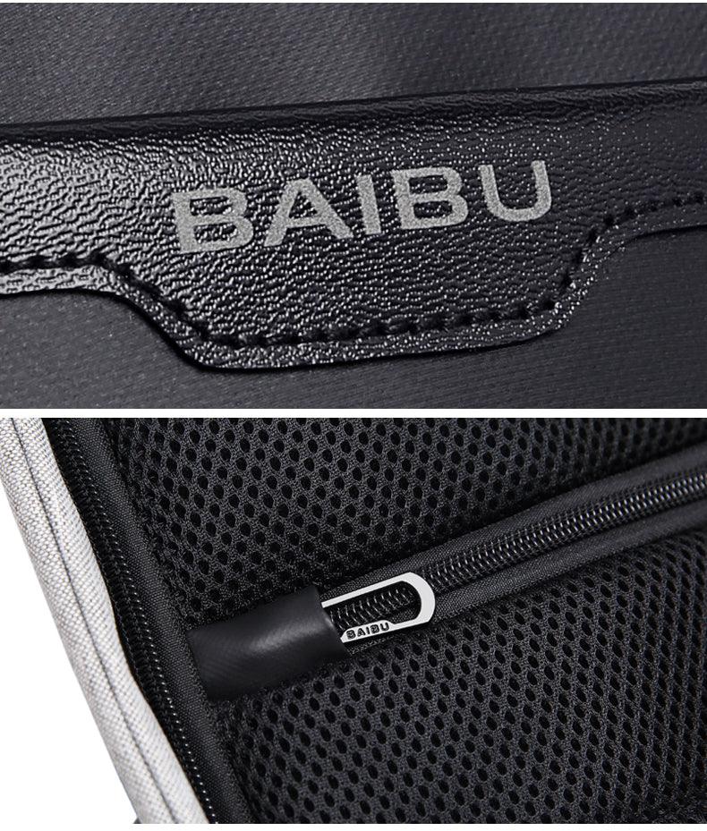 Waterproof Crossbody Bag with USB- Black - Obeezi.com